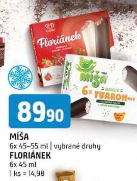 Míša 6x 45-55 ml floriánek 6x 45 ml vybrané druhy