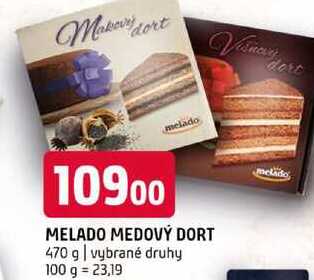 Melado medový dort 470 g vybrané druhy 