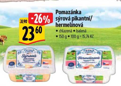 Pomazánka  sýrová pikantní/ hermelínová 150 g