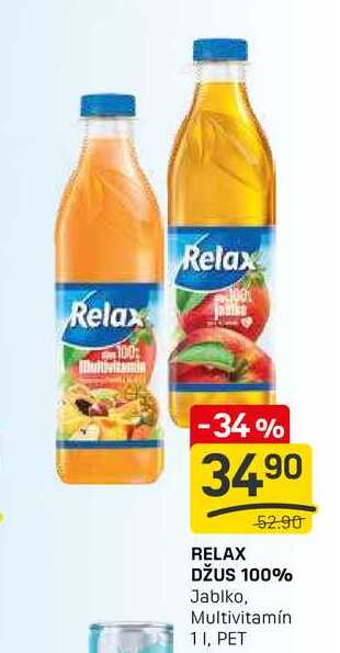 RELAX DŽUS 100% Jablko 1l