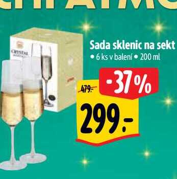 Sada sklenic na sekt • 6 ks 