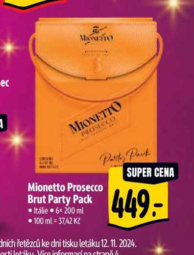   Mionetto Prosecco Brut Party Pack 6x200 ml