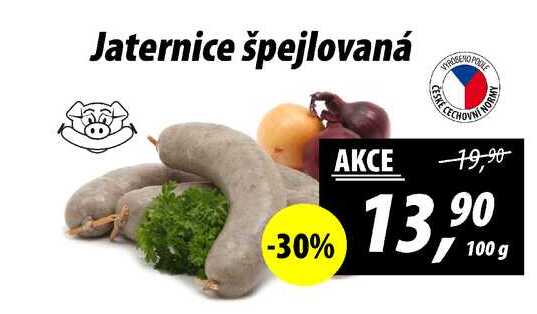 Jaternice špejlovaná, 100 g 