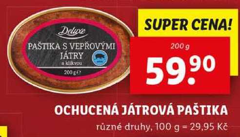 OCHUCENÁ JÁTROVÁ PAŠTIKA, 200 g