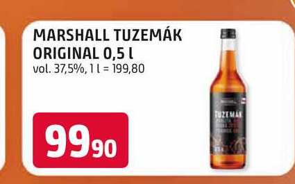 MARSHALL TUZEMÁK ORIGINAL 0,5l vol. 37,5% 