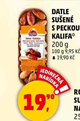 DATLE SUŠENÉ S PECKOU KALIFA, 200 g 