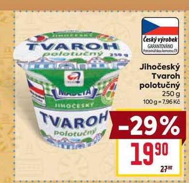 Jihočeský Tvaroh polotučný 250 g 