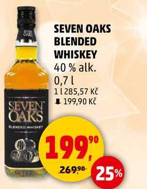 SEVEN OAKS BLENDED WHISKEY 40% alk., 0,7 l