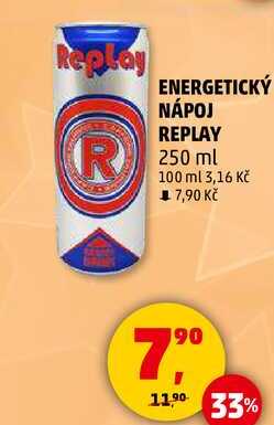 ENERGETICKÝ NÁPOJ REPLAY, 250 ml