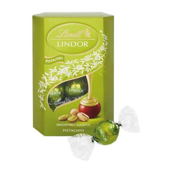 Lindt Lindor Mléčná čokoláda s pistáciovou krémovou náplní