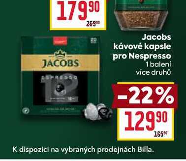 Jacobs kávové kapsle pro Nespresso 1 balení 