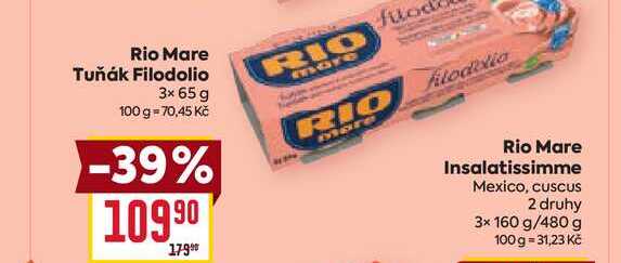 Rio Mare Tuňák Filodolio 3x65g