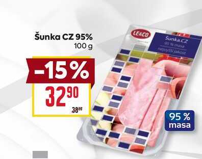 Šunka CZ 95% 100 g