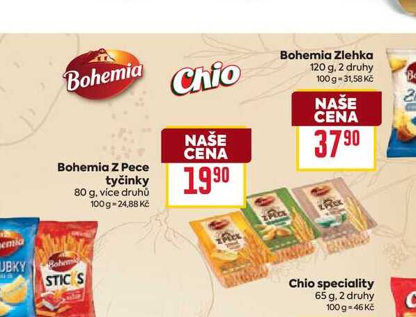 Bohemia Z Pece tyčinky 80 g