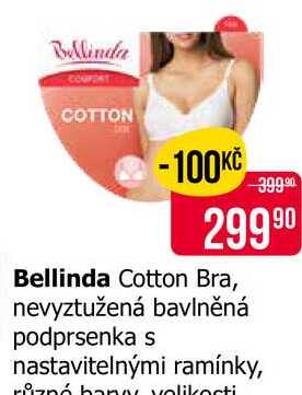 Bellinda Cotton Bra, nevyztužená bavlněná podprsenka s nastavitelnými ramínky