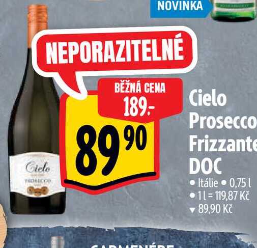   Cielo Prosecco Frizzante DOC 0,75 l