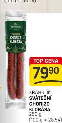 SVÁTEČNÍ CHORIZO KLOBÁSA 280 g 