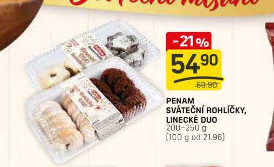 PENAM SVÁTEČNÍ ROHLÍČKY, LINECKÉ DUO 200-250 g 