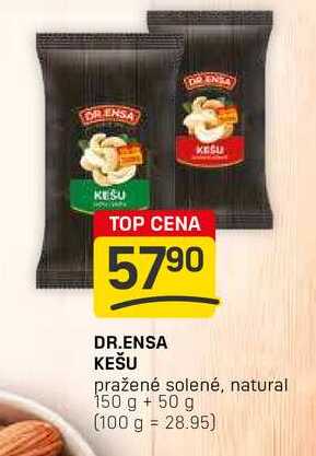 DR.ENSA KEŠU pražené solené, natural 150 g + 50 g 