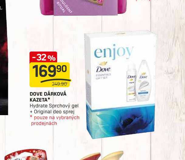 DOVE DÁRKOVÁ KAZETA* Hydrate Sprchový gel + Original deo sprej 