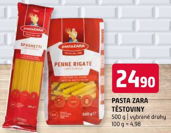 Pasta zara těstoviny 500 g vybrané druhy 