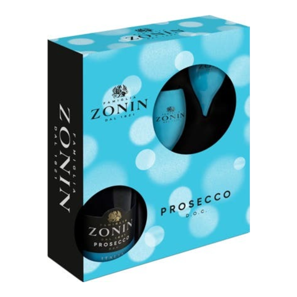 Zonin Prosecco D.O.C. Brut + 2 sklenice (dárkové balení)