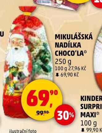 MIKULÁŠSKÁ NADÍLKA CHOCO'LA, 250 g