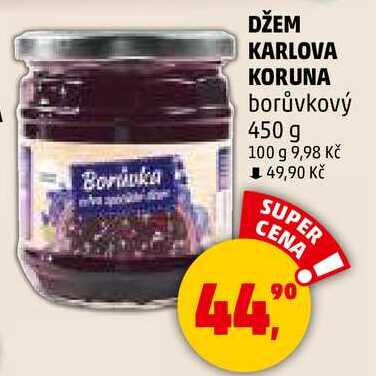 DŽEM KARLOVA KORUNA borůvkový, 450 g 