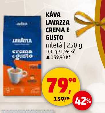 KÁVA LAVAZZA CREMA E GUSTO mletá, 250 g