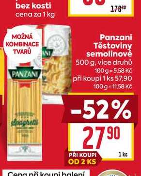 Panzani Těstoviny semolinové 500 g