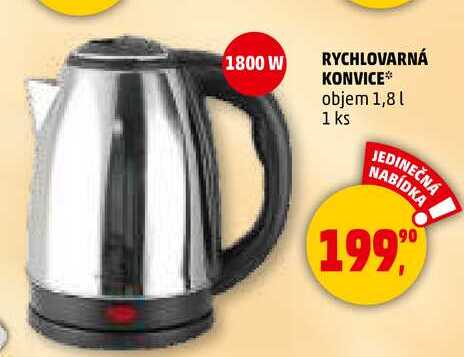 RYCHLOVARNÁ KONVICE objem 1,8 l, 1 ks 