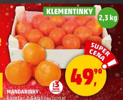 MANDARINKY, 2,3 kg