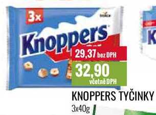 KNOPPERS TYČINKY 3x40g 