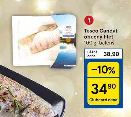 Tesco Candát obecný filet, 100 g, balený 