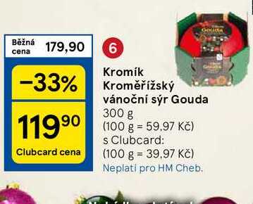 Kromik vánoční sýr Gouda Kroměřížský, 300 g