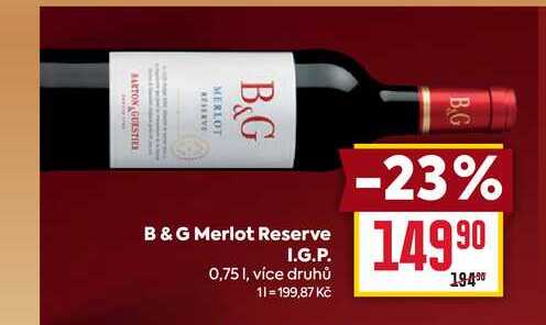 B & G Merlot Reserve I.G.P. 0,75l