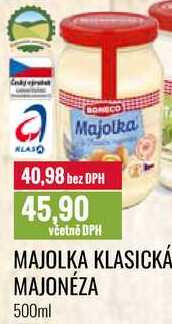 MAJOLKA KLASICKÁ MAJONÉZA 500ml 