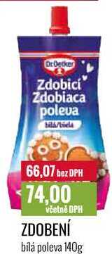 ZDOBENÍ bílá poleva 140g 