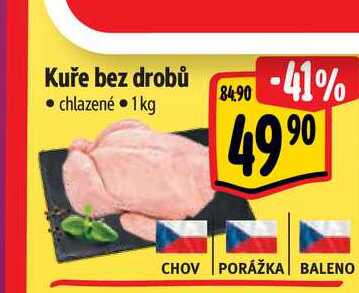 Kuře bez drobů  1 kg