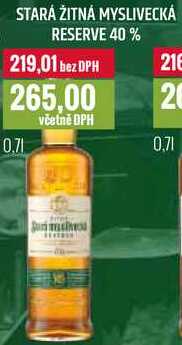 STARÁ ŽITNÁ MYSLIVECKÁ RESERVE 40% 0,7l