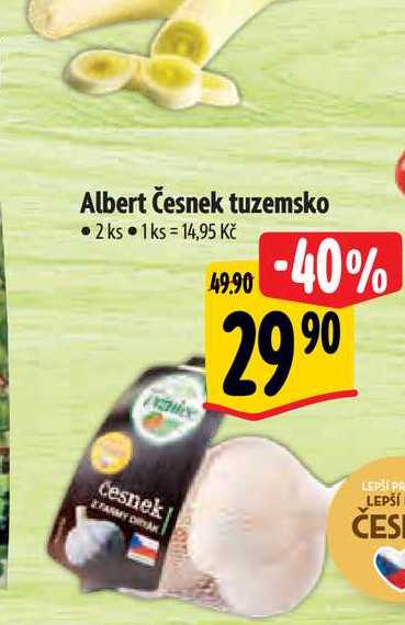 Albert Česnek tuzemsko 2 ks 