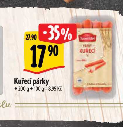   Kuřecí párky 200 g 