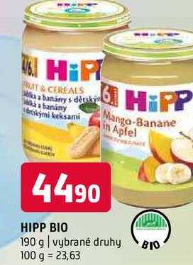 Hipp bio 190 g vybrané druhy 