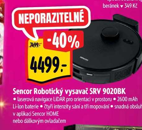   Sencor Robotický vysavač SRV 9020BK 