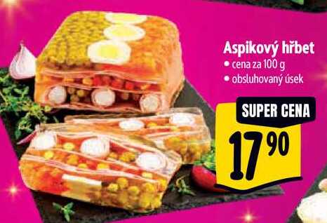 Aspikový hřbet, cena za 100 g 