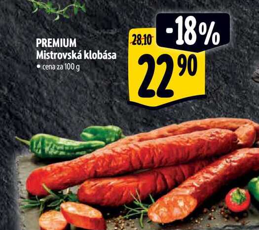 PREMIUM Mistrovská klobása 100 g