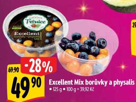 Excellent Mix borůvky a physalis, 125 g