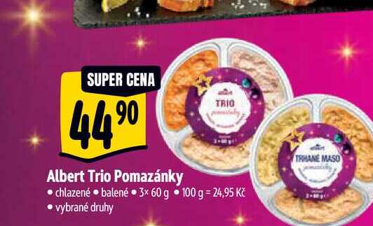  Albert Trio Pomazánky 3x60 g