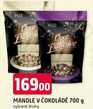 Choco Exclusive MANDLE V ČOKOLÁDĚ 700 g