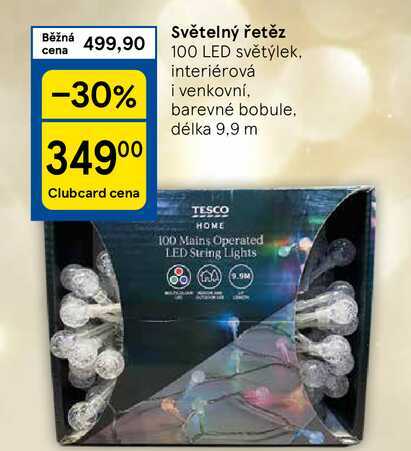 Světelný řetěz 100 LED světýlek